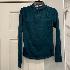 Fila Emerald Green Athletic Hooded Sweatshirt